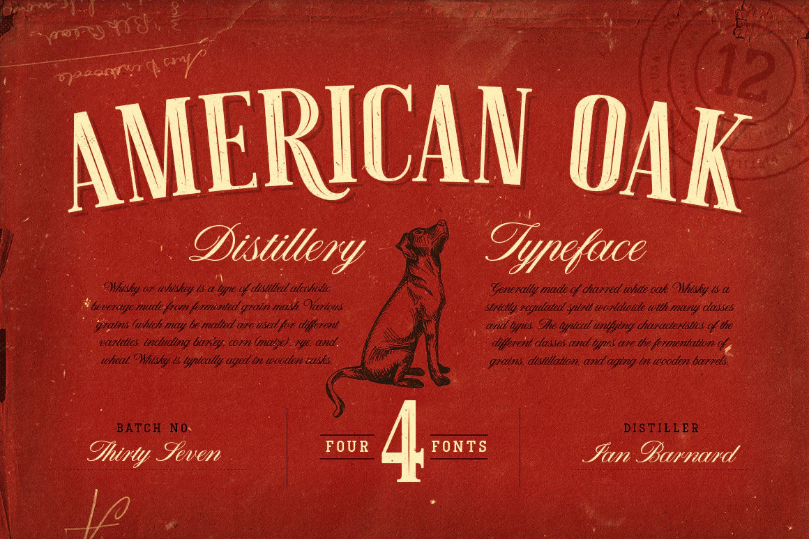 American Oak - 4 font set