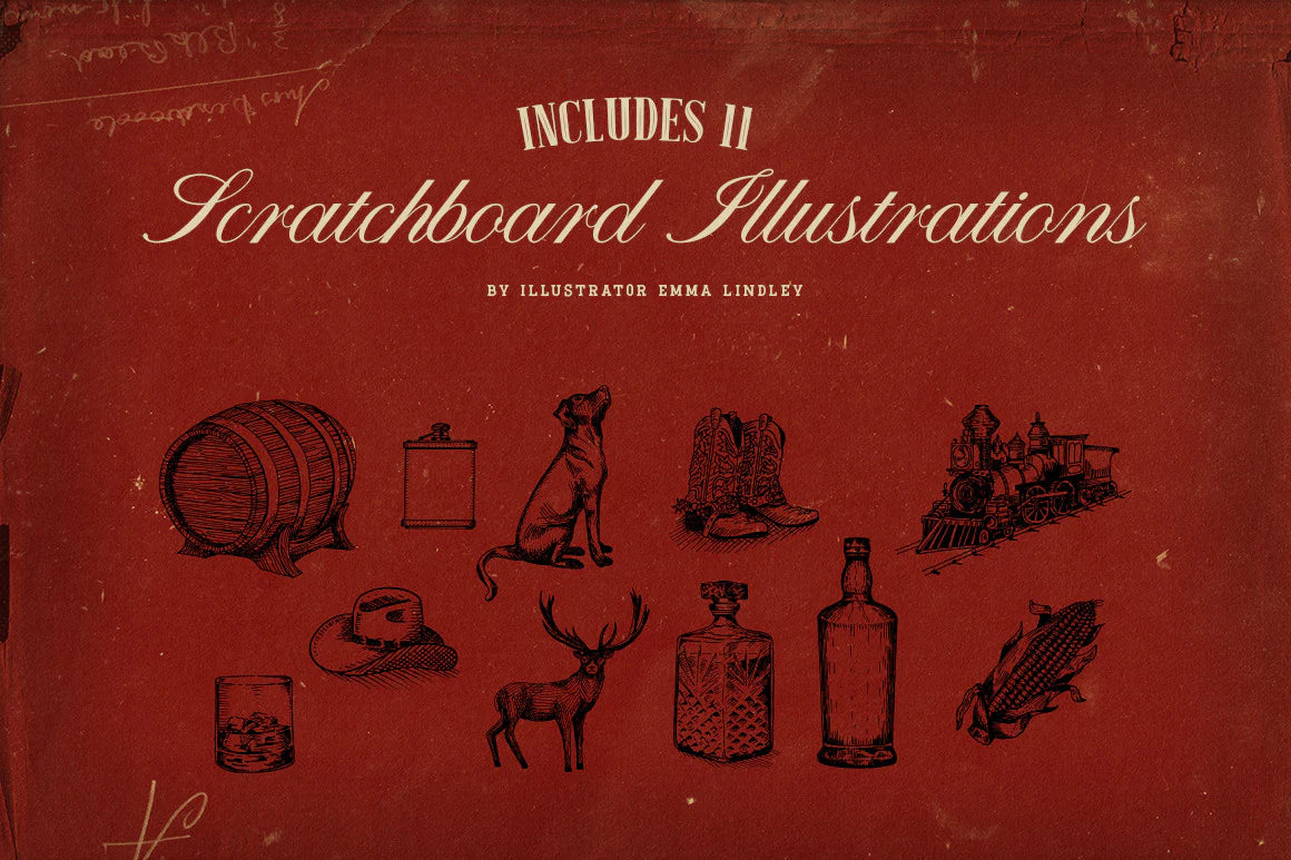 American Oak - 4 font set