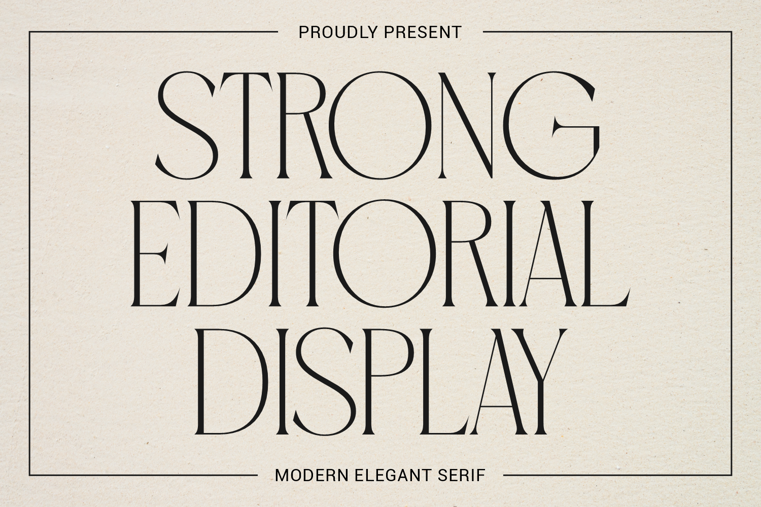 Strong Editorial Display