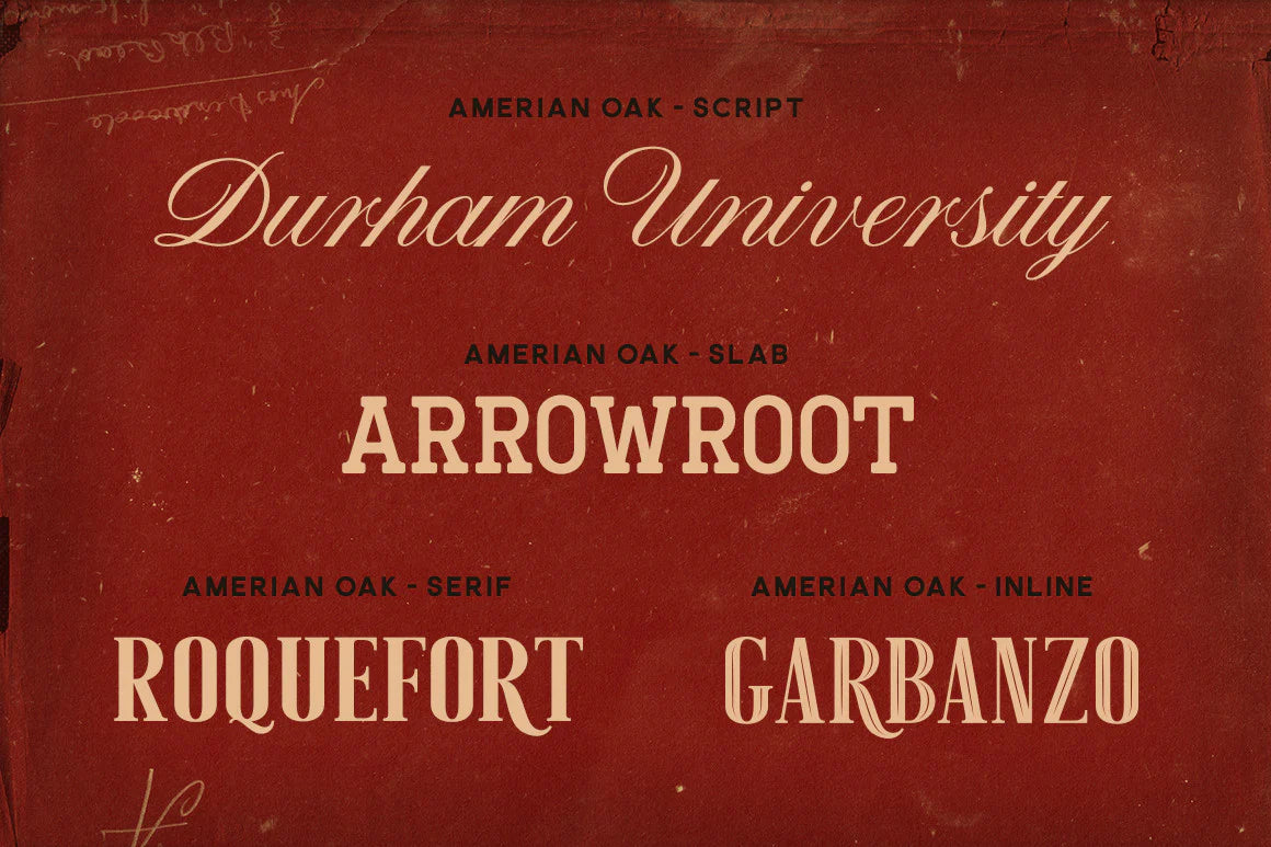 American Oak - 4 font set