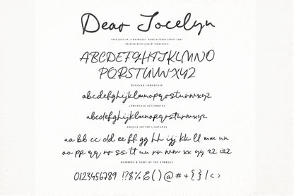 Dear Jocelyn