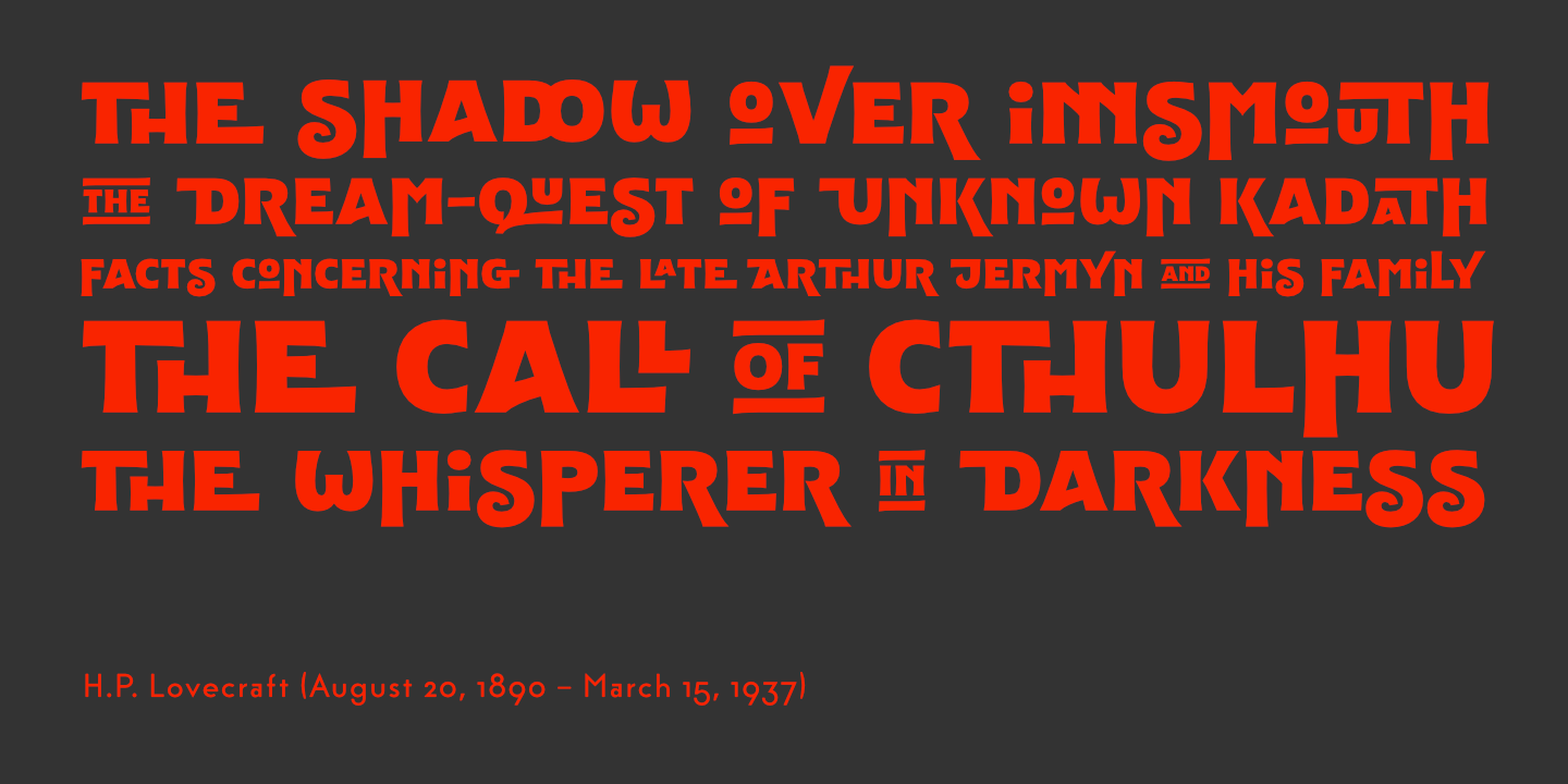 Plaquette Lovecraft