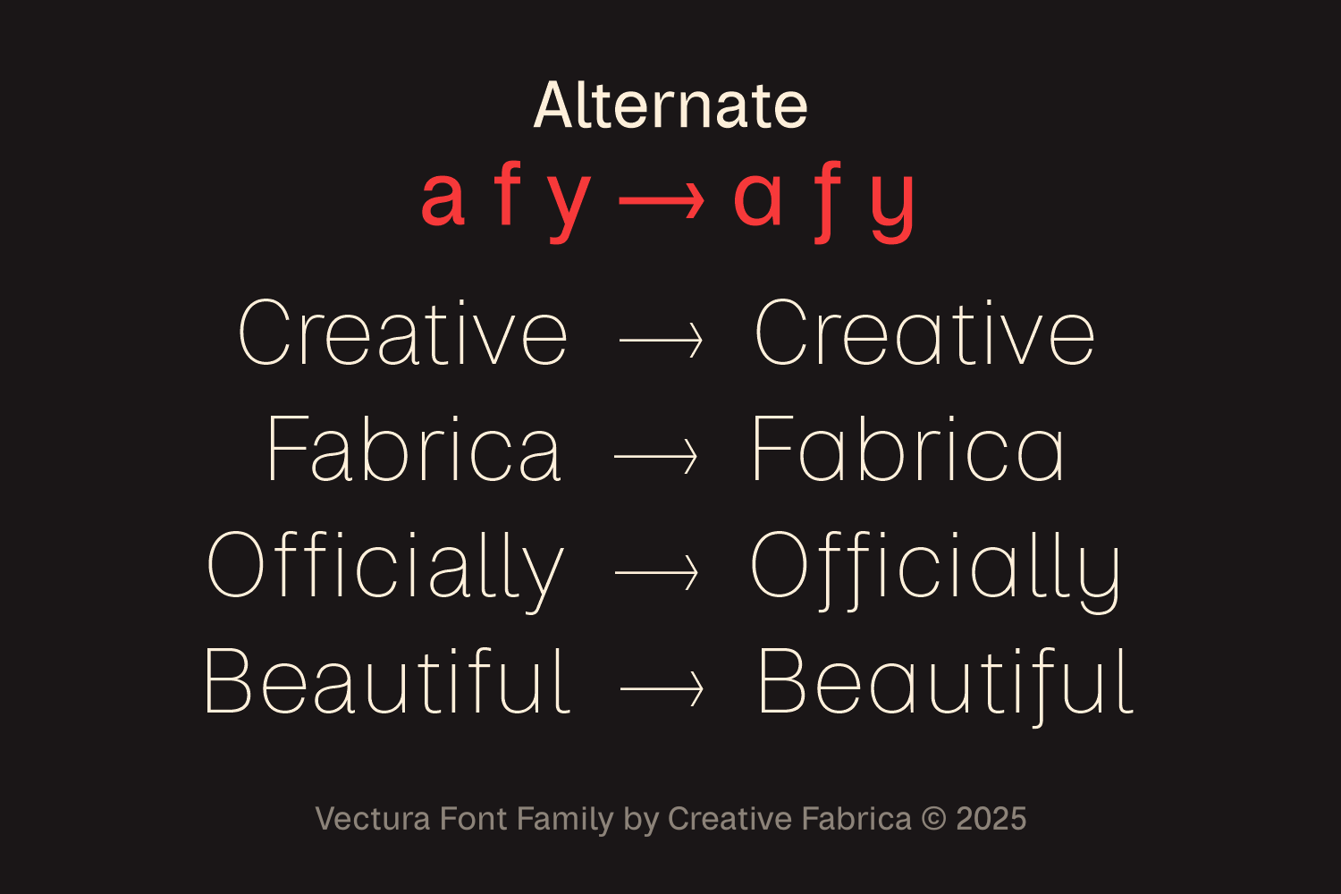 Vectura Font